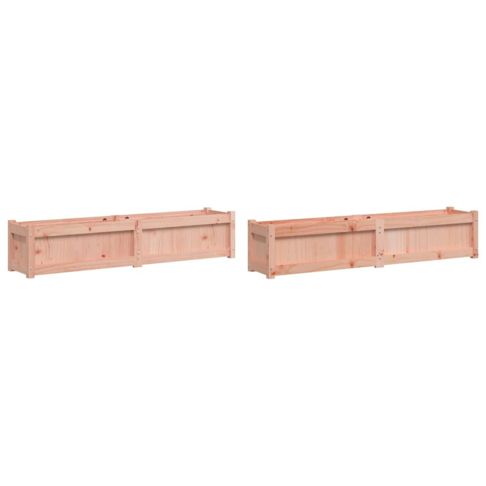Jardinière d'extérieurs 2 pcs bois massif douglas