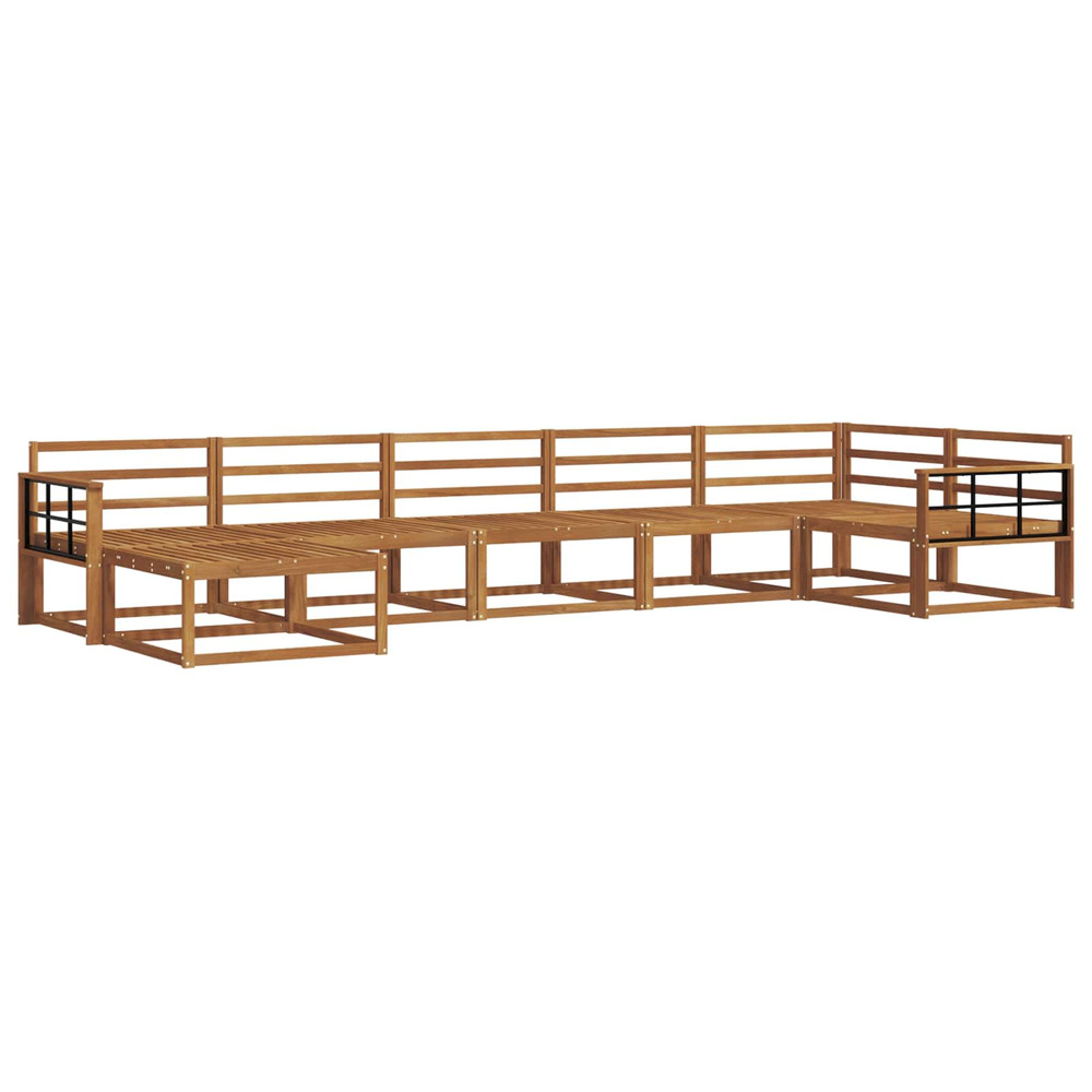 Ensemble de canapés d'extérieur 7 pcs naturel