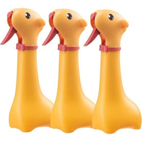 3 pièces arrosoirs portables dessin animé plastique jaune pour enfants