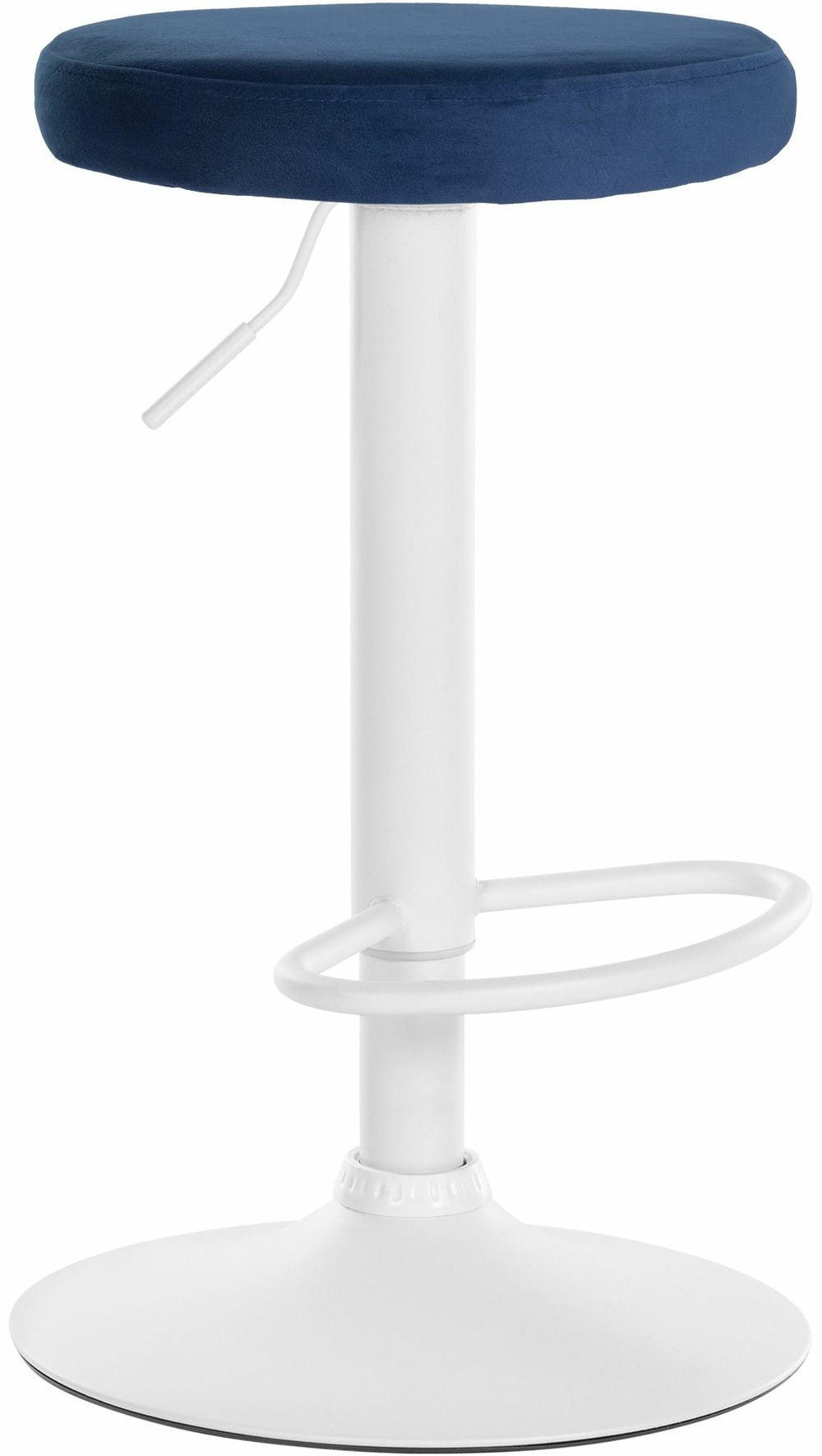 Tabouret de bar ponte velours blanc