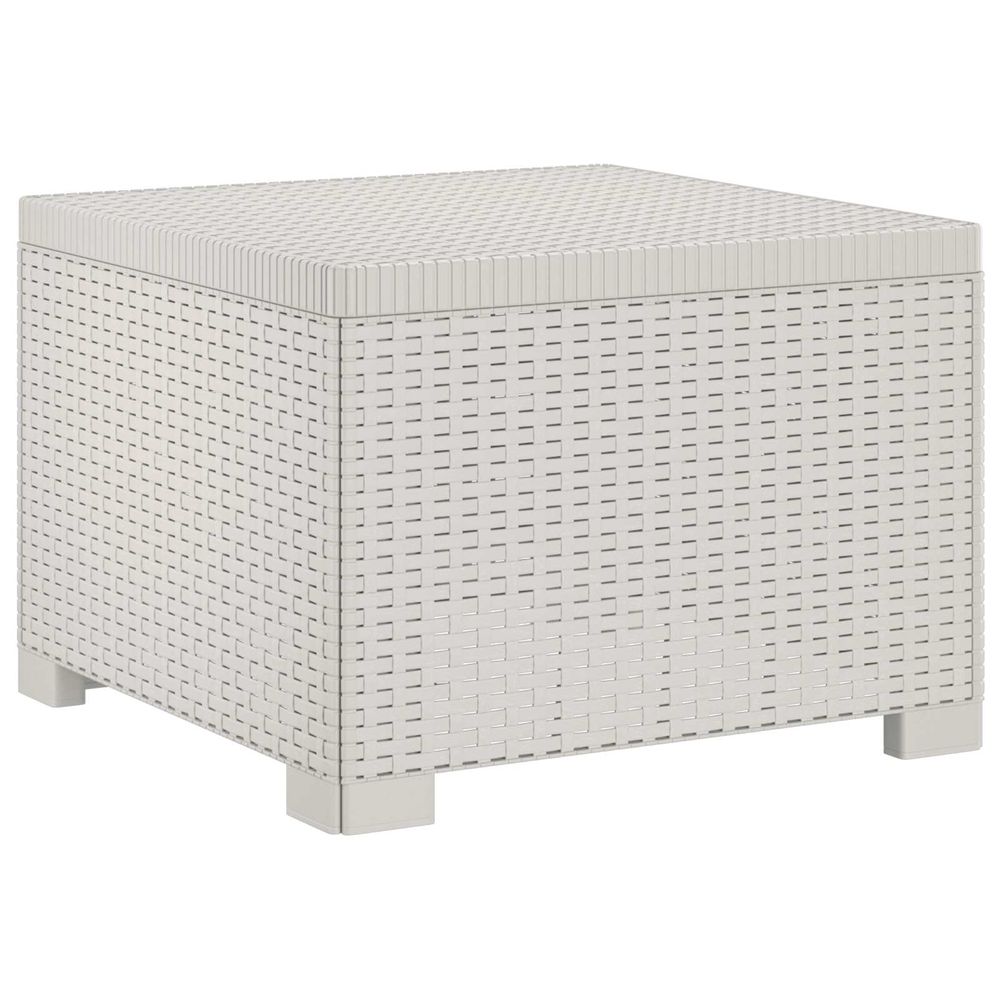 Canapé de jardin 1 place look rotin pp blanc
