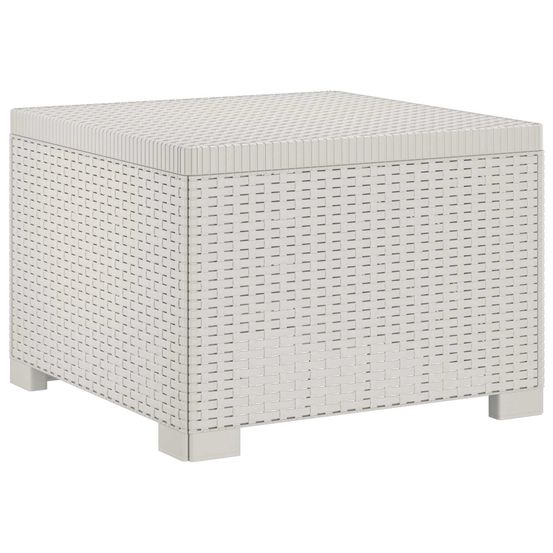 Canapé de jardin 1 place look rotin pp blanc