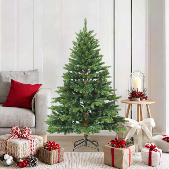Sapin de noël artificiel touffu en pvc pour décoration de fêtes vert 150 cm