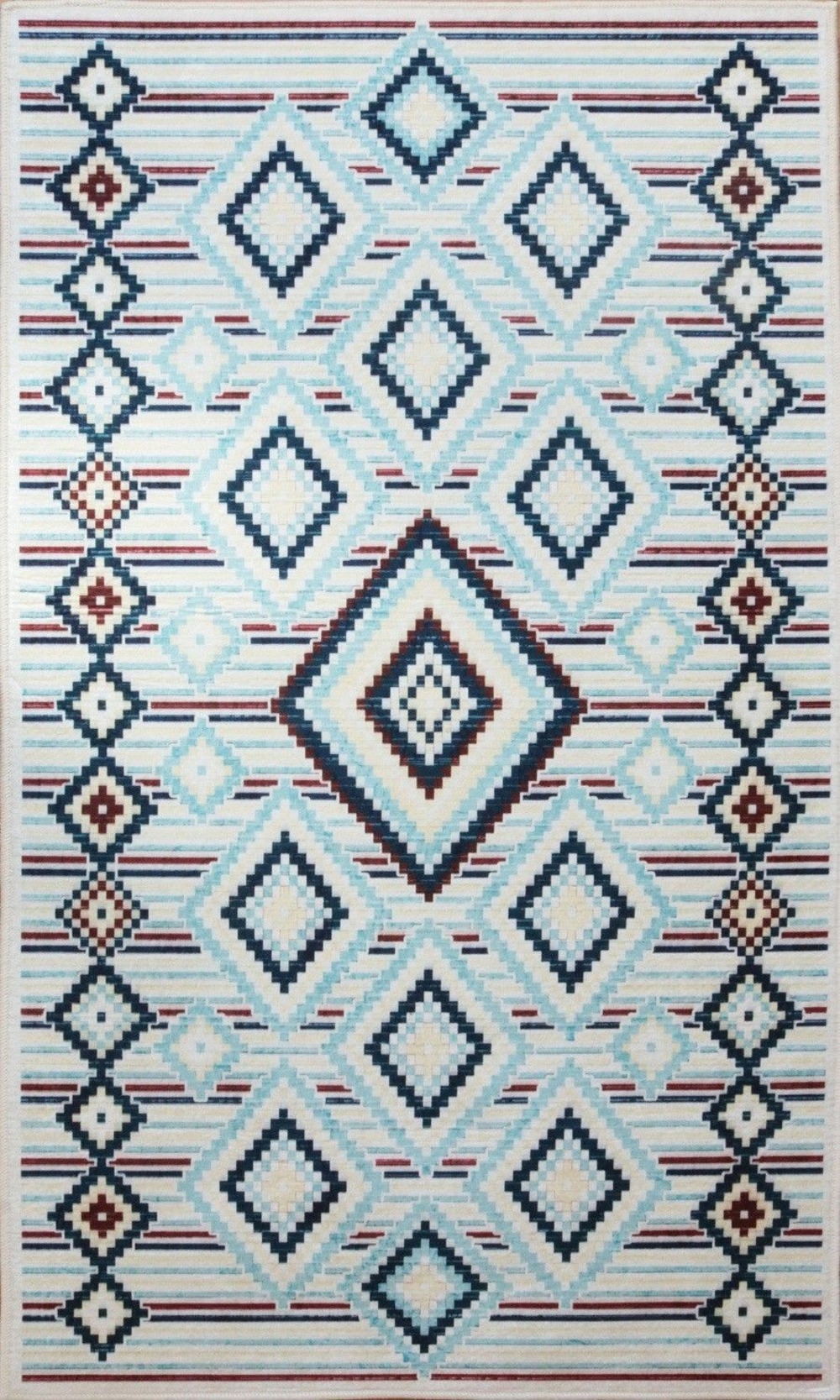 Tapis d'intérieur berbère 200 x 290 cm - bleu