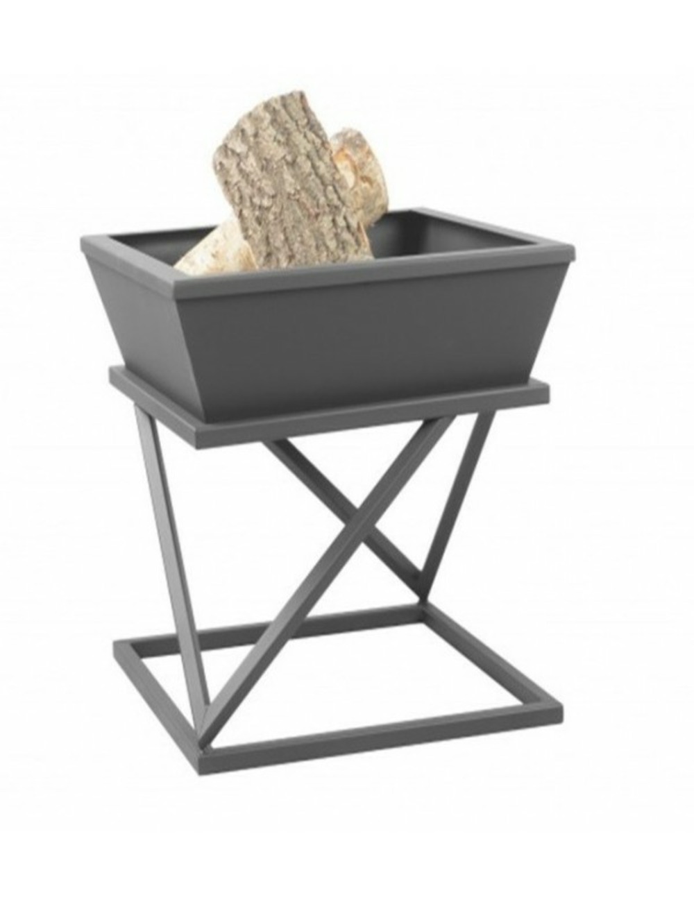 Brasero de jardin carré lasy 50x50 cm en acier