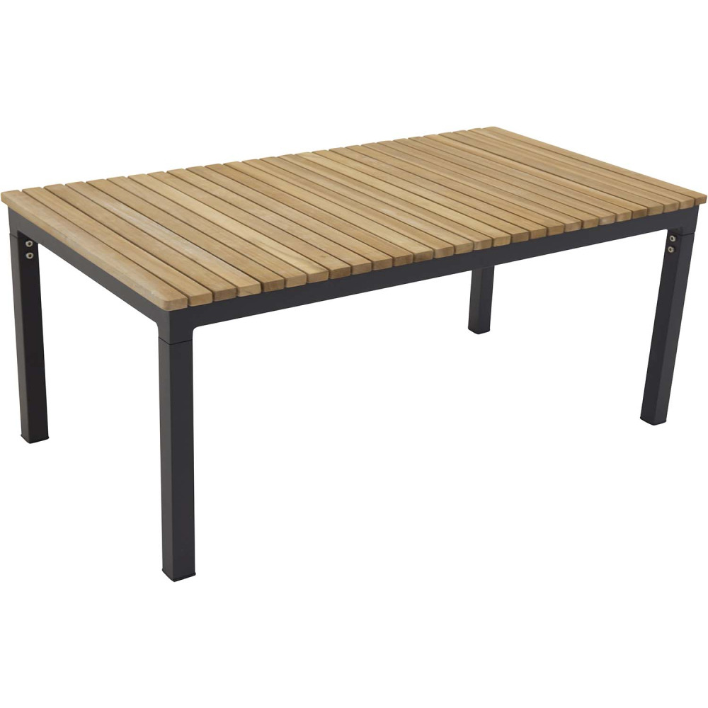 Table basse de jardin en alu et teck brasilia