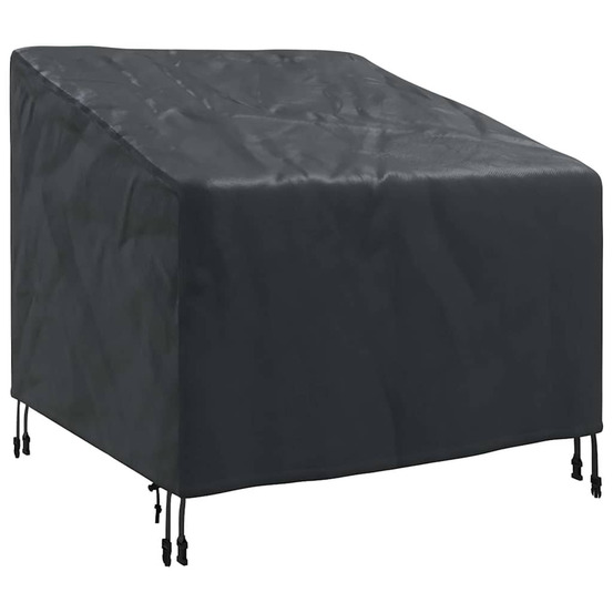 Housse de chaise de jardin noir 90 x 90 x 50 / 75 cm tissu 600d