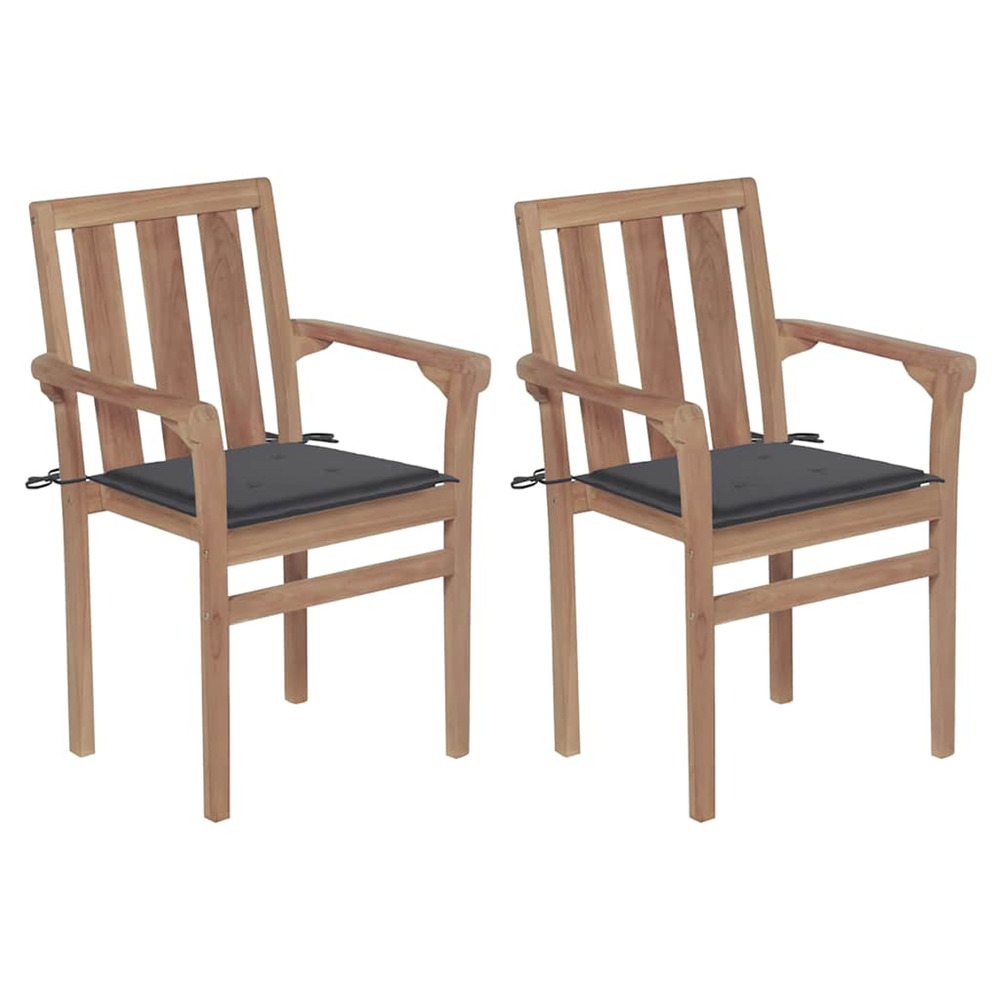 Chaises de jardin 2 pcs avec coussins