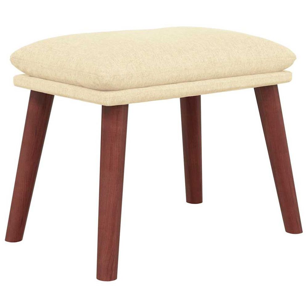 Repose-pied crème 45x29,5x35 cm tissu
