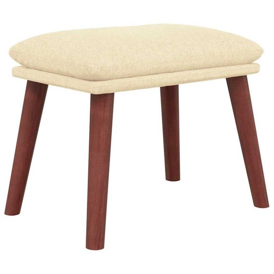 Repose-pied crème 45x29,5x35 cm tissu