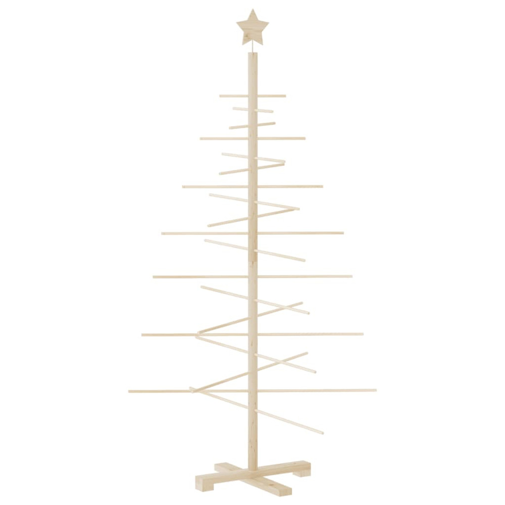 Arbre de noël en bois pour décoration 150 cm bois massif de pin