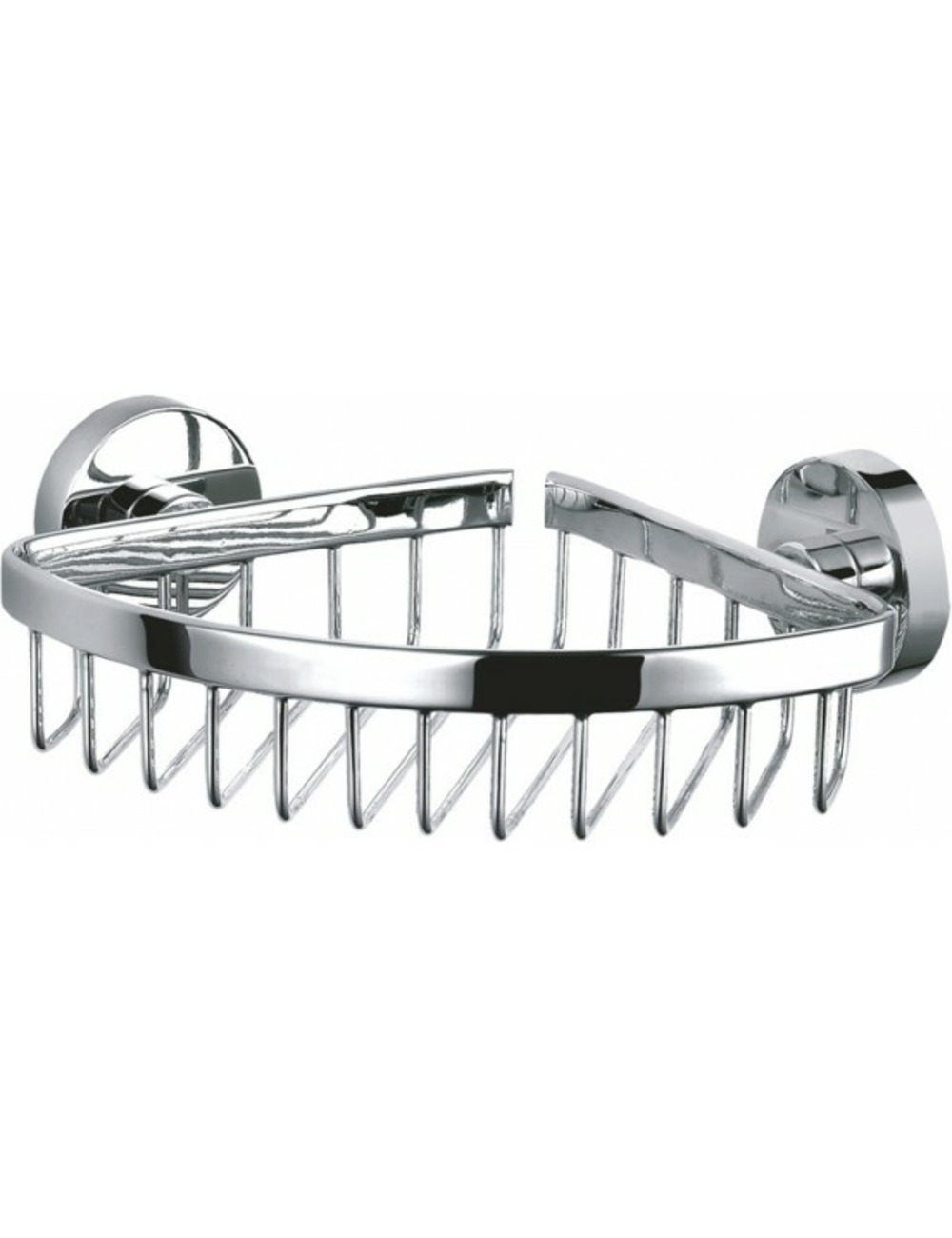 Porte-savon triangle d'angle colorado en laiton chromé 21x21 cm