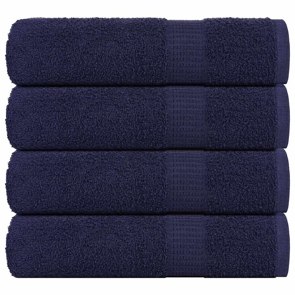 Serviettes de bain frogn 4 pcs bleu marine 100x150 cm 360 g/m²