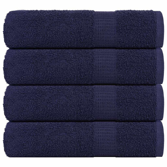 Serviettes de bain 4 pcs frogn bleu marine 100x150 cm 100% coton
