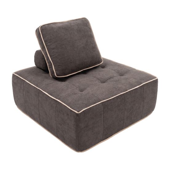 Fauteuil zen 1 place - chocolat et sable