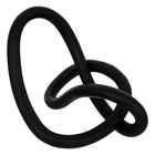 Sculpture abstraite "keyla" en résine h17,2cm noir