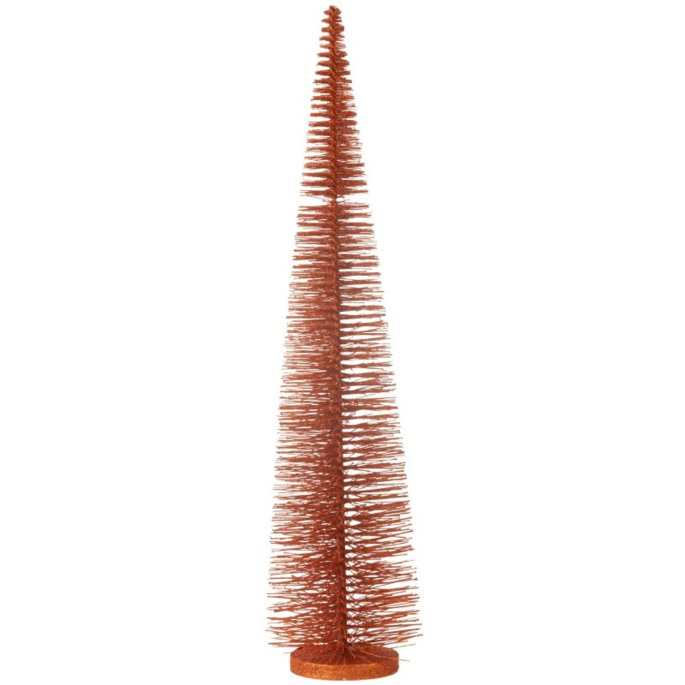 Sapin de noël à paillettes en plastique cuivre 15x15x61 cm
