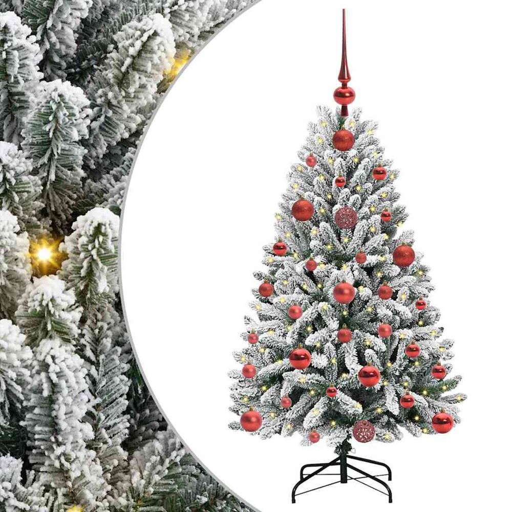 Sapin de noël artificiel 120 cm 150 led blanc chaud
