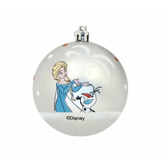 Boule de noël frozen memories argenté 10 unités plastique (ø 6 cm)