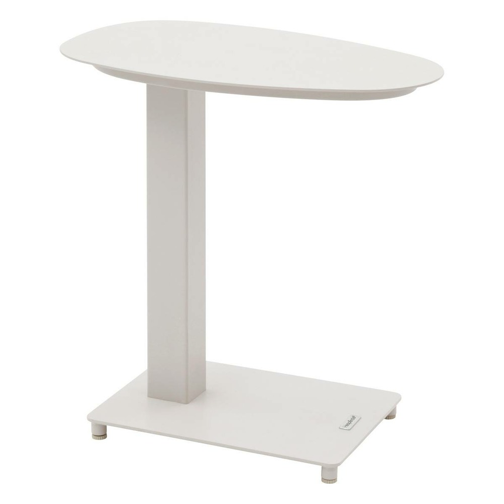 Table d'appoint de jardin venuzia avoine 50 x 50cm en aluminium