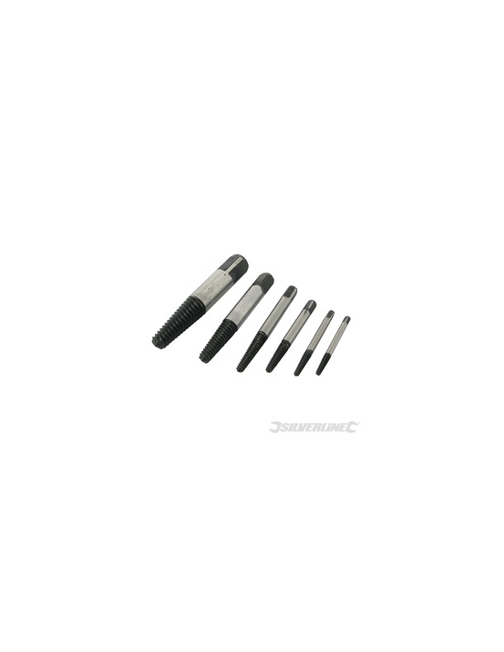 Silverline - extracteurs de vis, 6 pcs - 3 - 25 mm