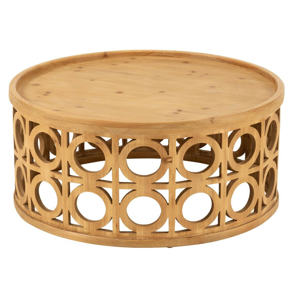 Table basse sculptée en bois 