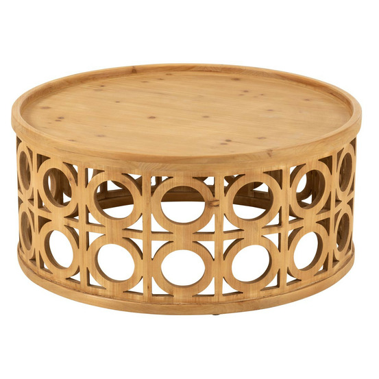 Table basse sculptée en bois