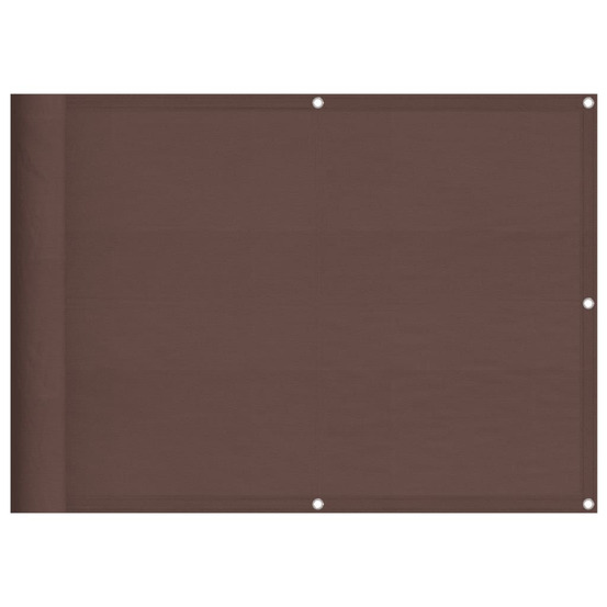 Écran de balcon marron 75x800 cm 100% polyester oxford