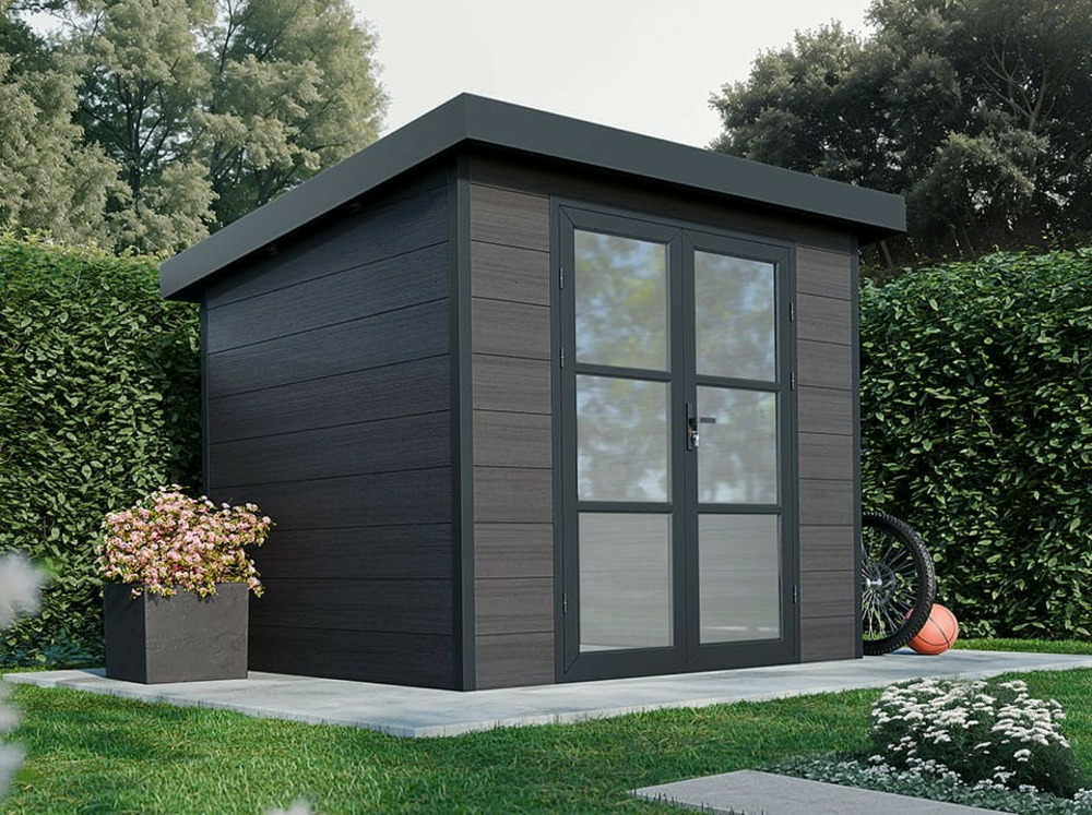 Abri de jardin composite alma - 5m2 - gris - cabane de jardin