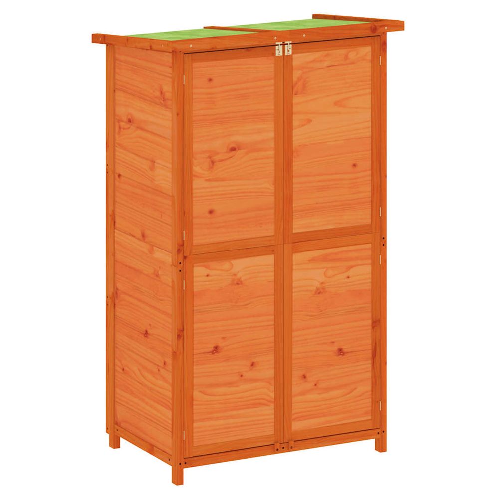 Abri à outils de jardin marron 83x57x140 cm bois massif pin