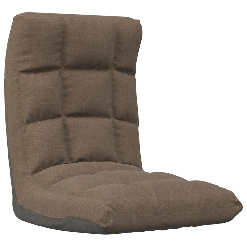 Chaise pliable de sol taupe tissu