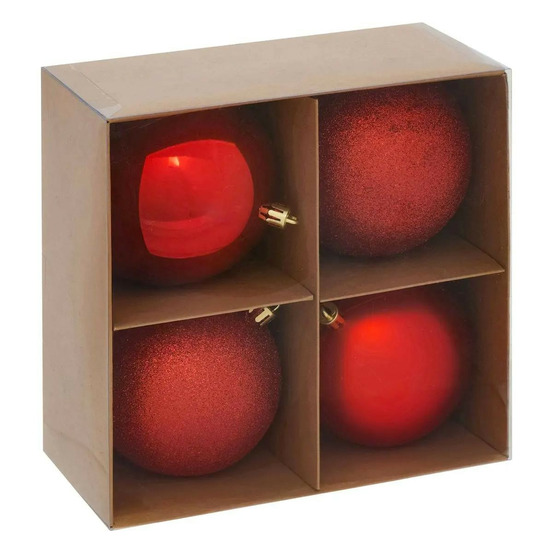 Lot de 4 boules de noël