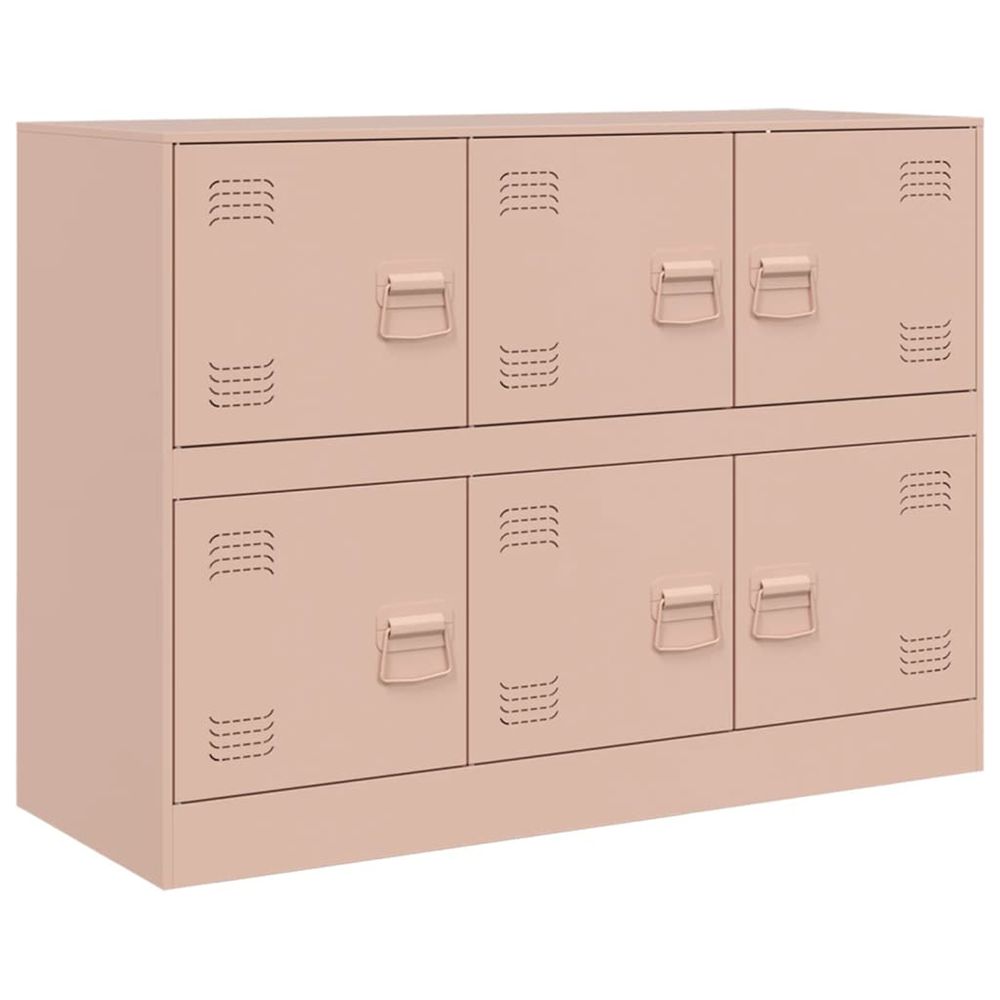 Buffet rose 99x39x73 cm acier