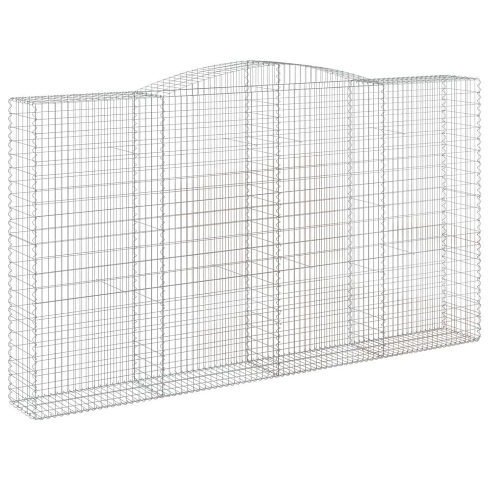 Panier de gabions arqué 400x50x220/240 cm fer galvanisé