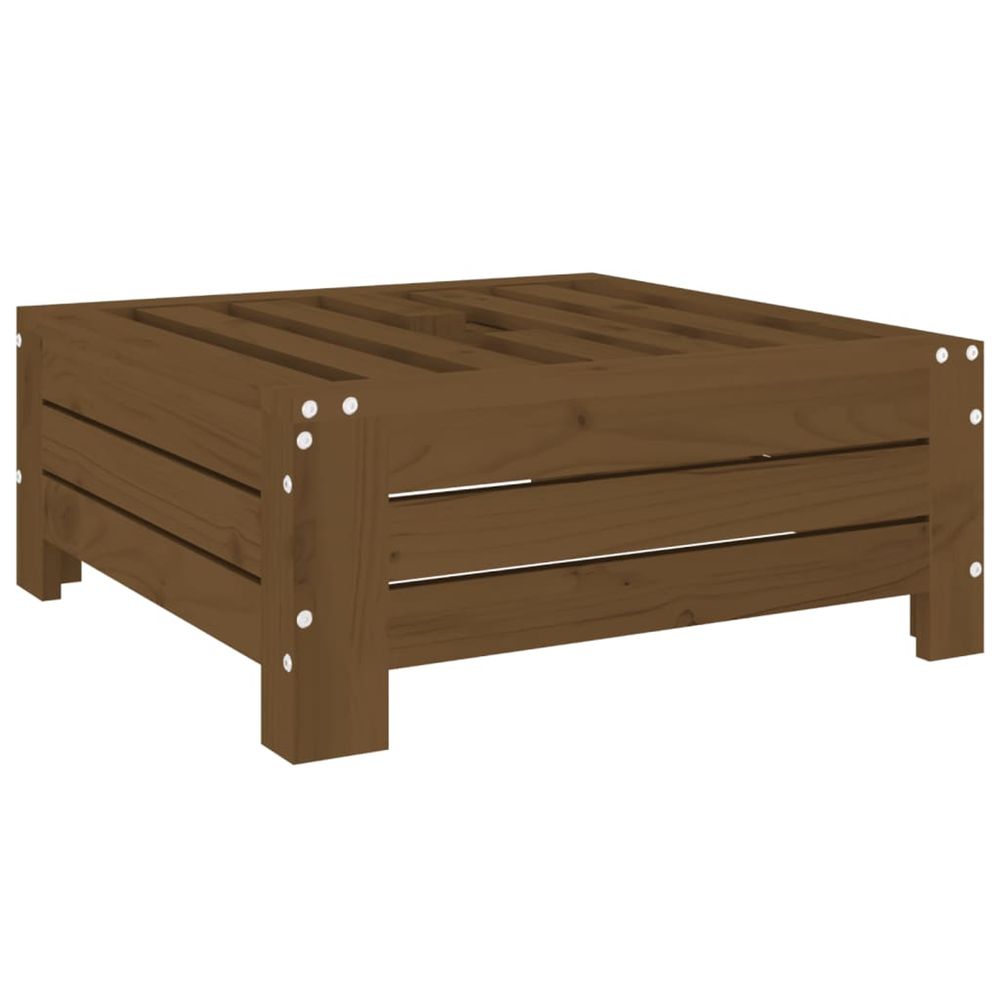 Couvercle de base de parasol marron miel bois massif de pin