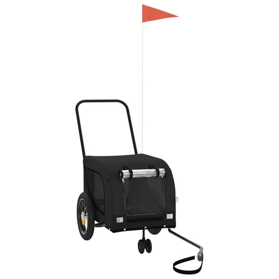 Remorque de vélo pour animaux de compagnie noir