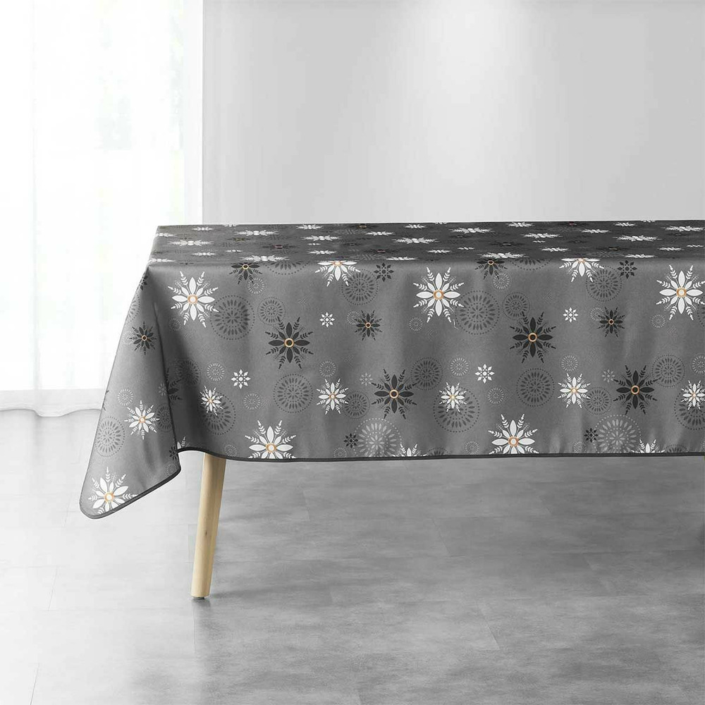 Nappe imprimée enchante 150x300cm anthracite
