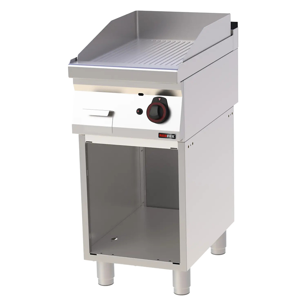 Plaque de cuisson 40x51 à gaz nervurée avec soubassement ftr 70/40 g - redfox