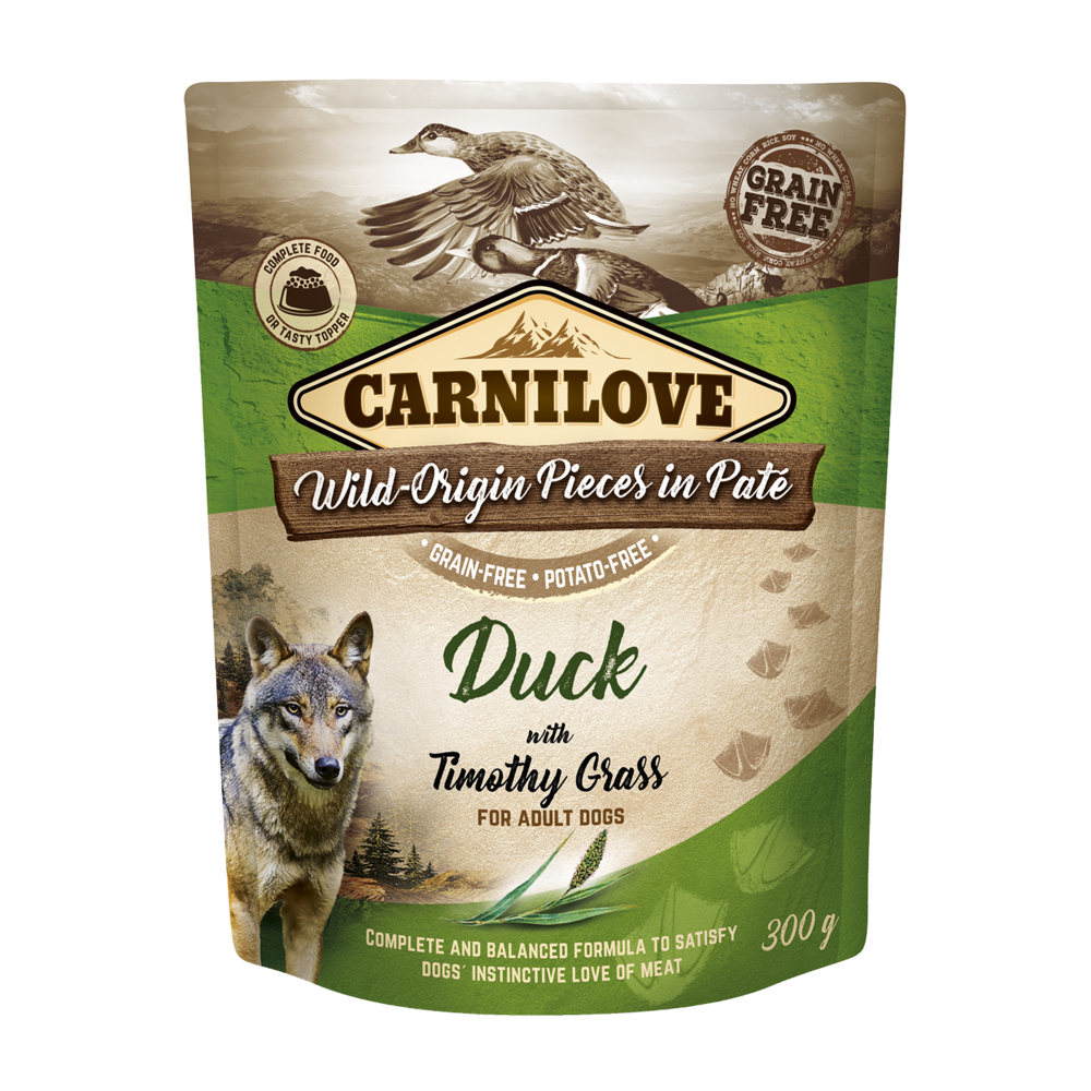 Carnilove - pâtées sans céréales canard pour chien 300g