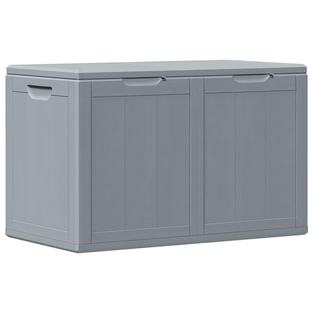 Boîte de rangement de jardin 180 l gris pp aspect bois
