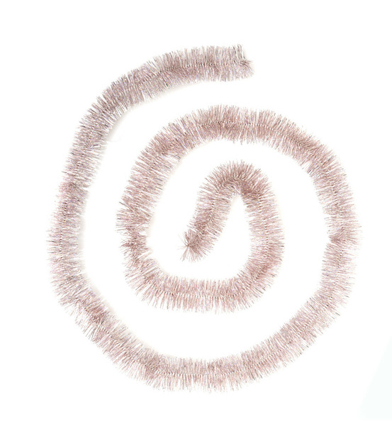 Guirlande de noël large 5 cm rose holographique longueur 2 mètres