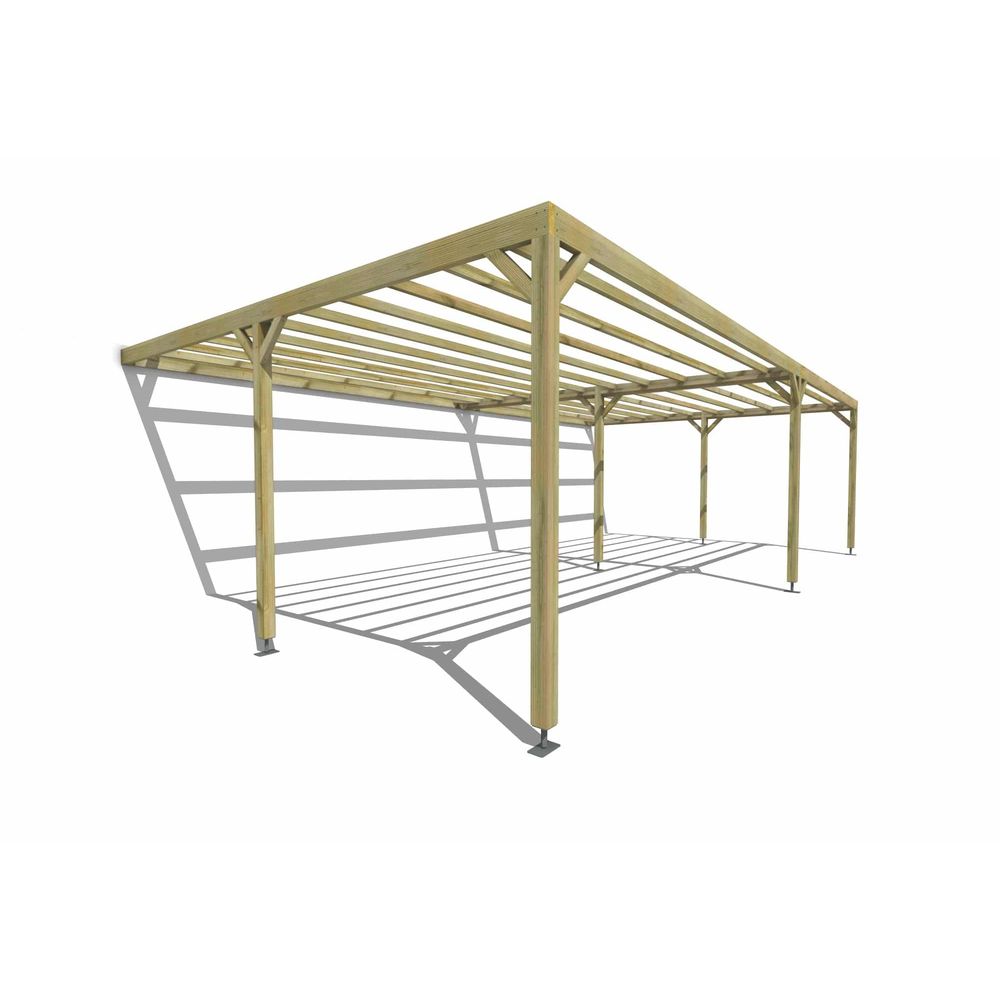 Pergola bois • 9m x 5m • adossée • sens largeur • livraison comprise