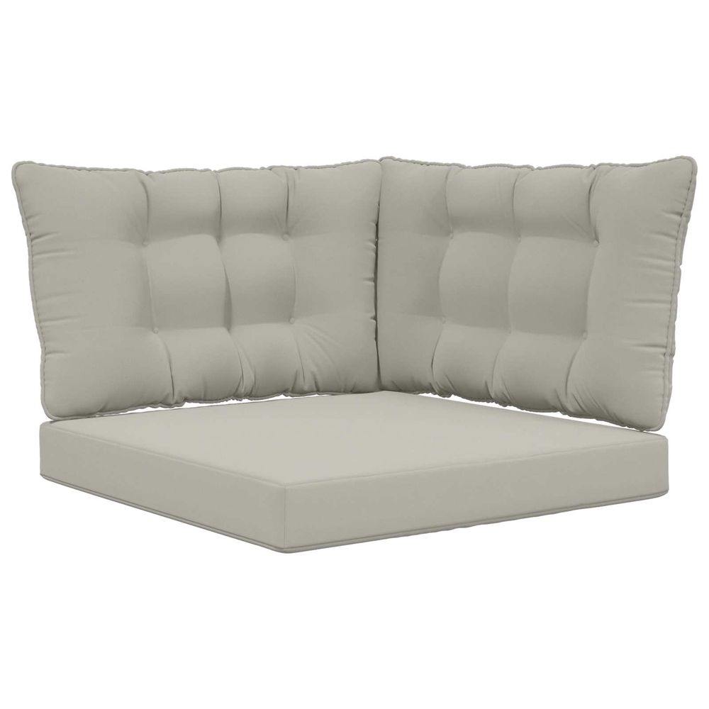 Coussin de canapé d'extérieur polyester gris 68,5 x 68,5 cm