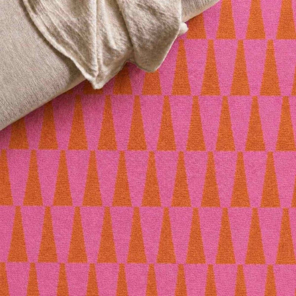 Tapis motifs géométriques rose, orange 120x170cm