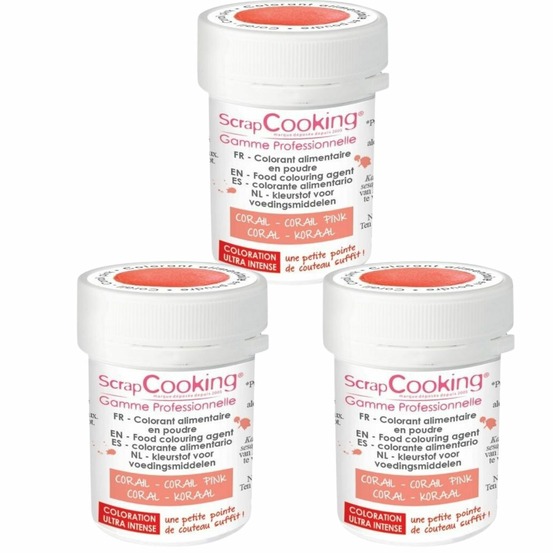 Colorant alimentaire en poudre 15 g - corail