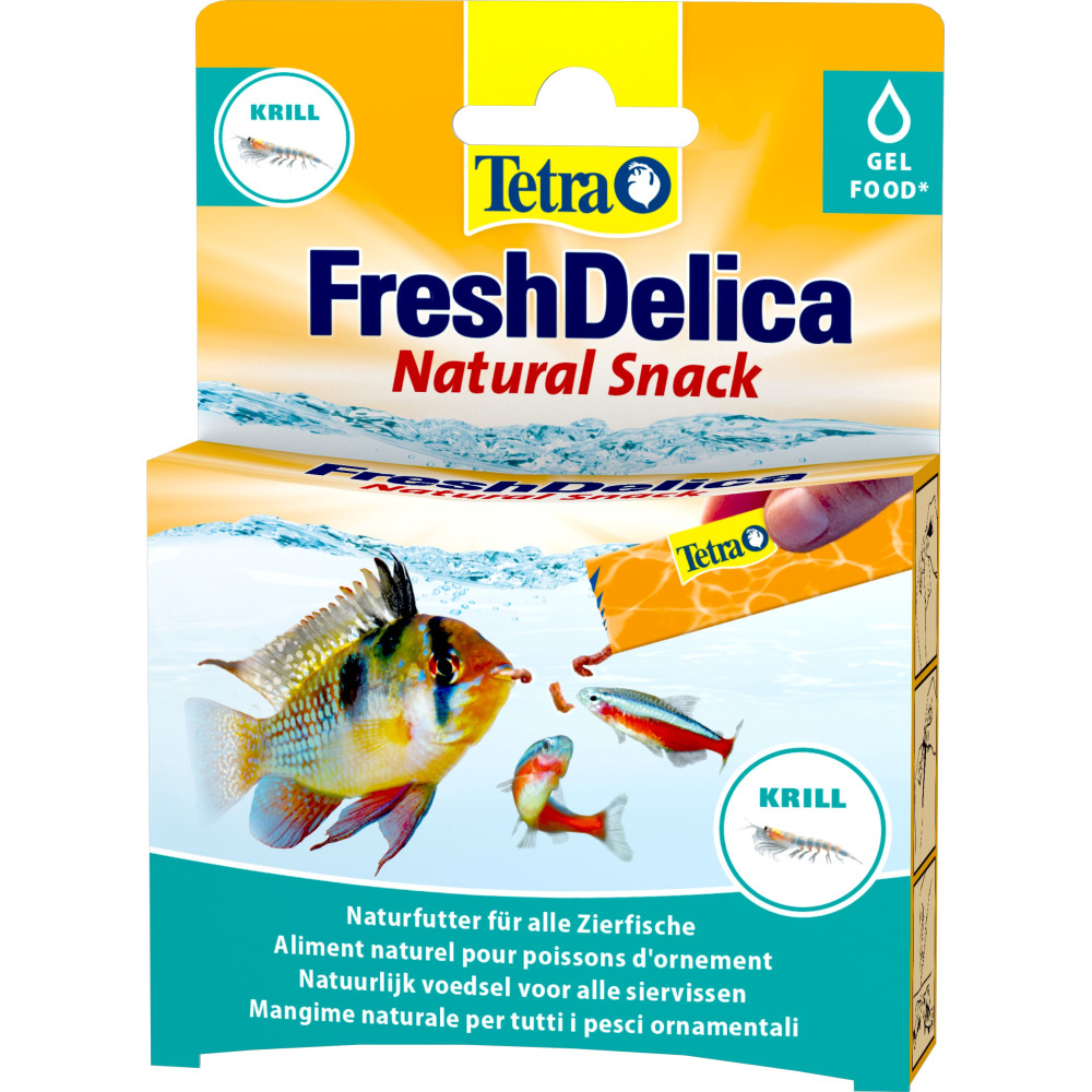 Friandises krill en gel 16 sticks de 3 g fresh delica nourriture pour poiss