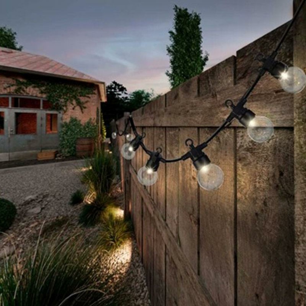 Guirlande solaire et usb 20 ampoules leds blanc chaud