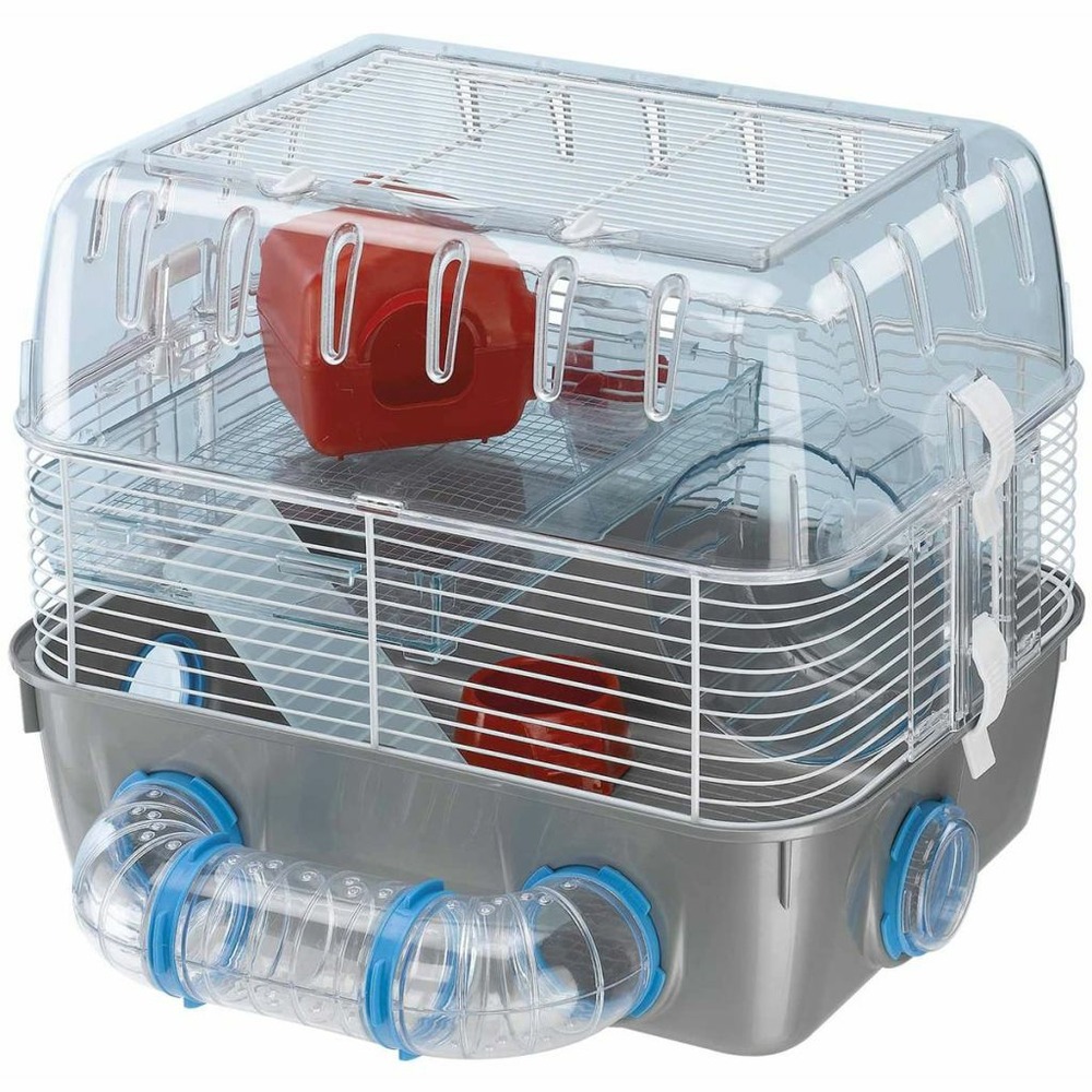 Cage pour hamsters combi 1 fun gris 40,5x29,5x32,5cm 57926499