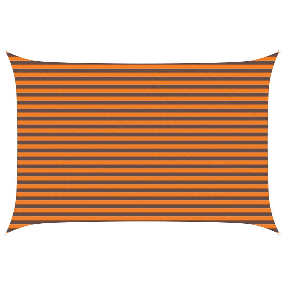 Voile d'ombre orange et marron 3 x 4,5 m 100 % polyester oxford