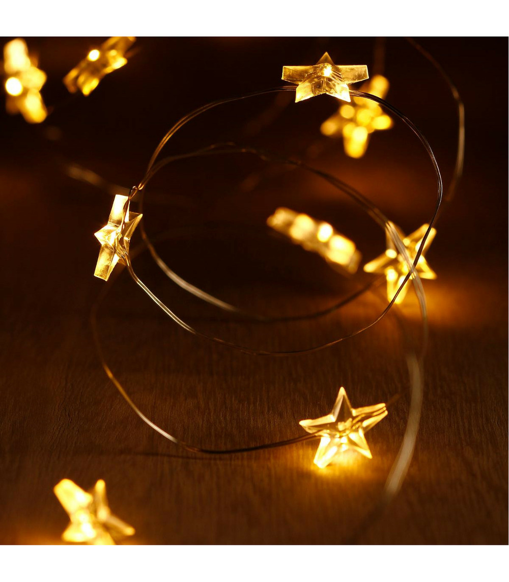 Guirlande lumineuse intérieur 20 led déco sur 1.90 mètres